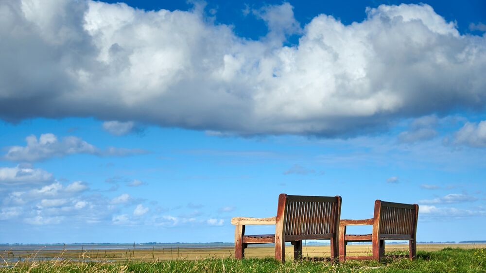 Dithmarschen, Nordsee - Blick vom Deich