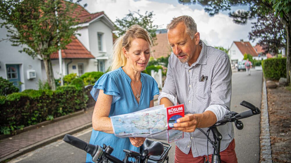 Büsum, Nordsee - Fahrradtour Fahrradkarte