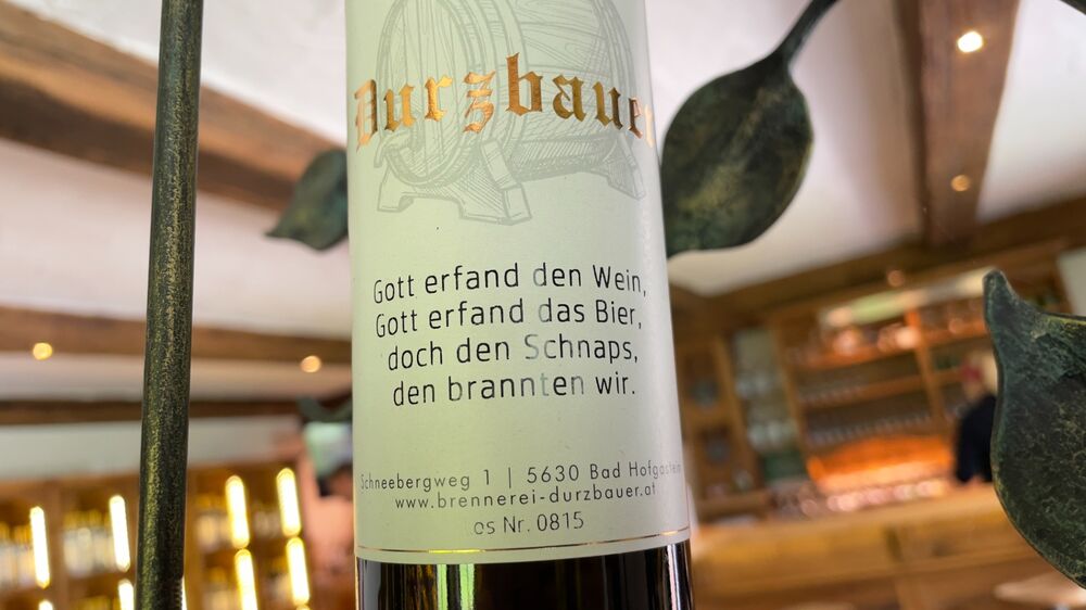 Bad Hofgastein, Salzburg - Durzbauer_Schnapsflasche