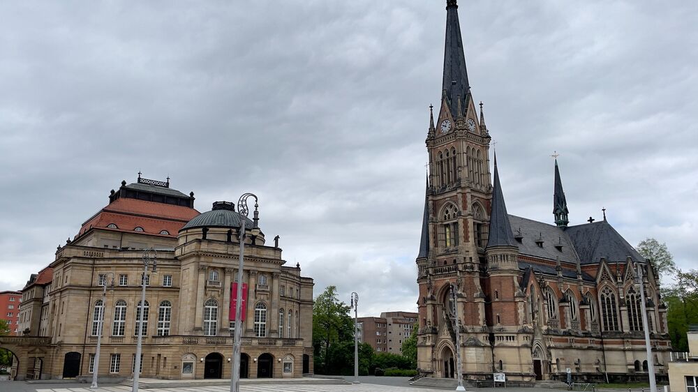 Chemnitz, Sachsen - Theaterplatz