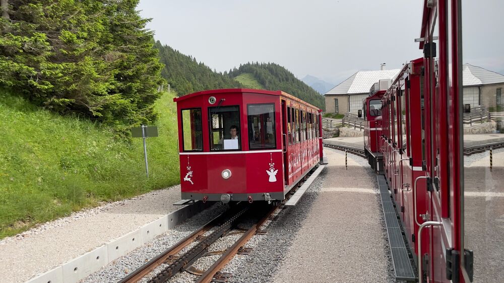 St. Wolfgang, Salzkammergut - SchafbergBahn_Gegenverkehrsbereich